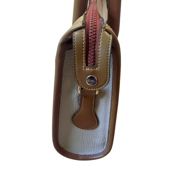 Dooney & Bourke VTG All Weather Satchel Purse Ivory Pebbled Old Money Classic - Picture 4 of 16